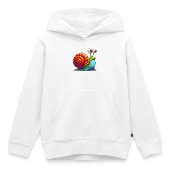 Schnecke - Kinder Premium Organic Hoodie - Weiß - Vorne - AI Model Kid Female (0cm)