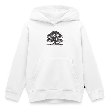 Chêne - Sweat Premium à capuche enfant bio - blanc - Devant - AI Model Kid Female (0cm)