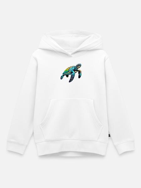 Schildkröte - Kinder Premium Organic Hoodie - Weiß