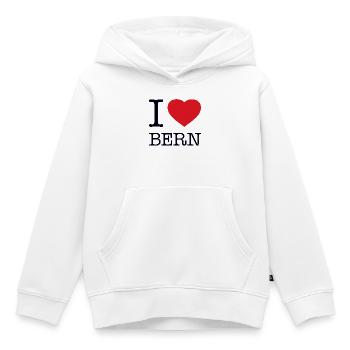 J’ADORE BERNE - Sweat Premium à capuche enfant bio - blanc - Devant - AI Model Kid Female (0cm)