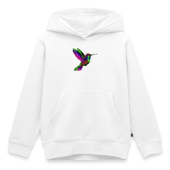 Kolibri - Kinder Premium Organic Hoodie - Weiß - Vorne - AI Model Kid Female (0cm)