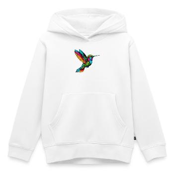 Kolibri - Kinder Premium Organic Hoodie - Weiß - Vorne - AI Model Kid Female (0cm)
