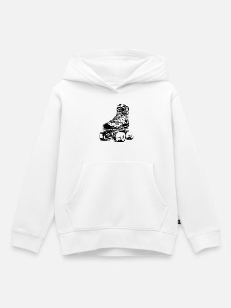 Roller Skates - Kinder Premium Organic Hoodie - Weiß