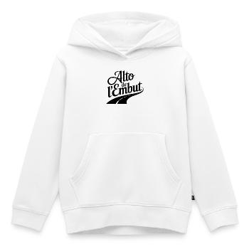 Alto de L’Embut Élégance Escalade Art - Sweat Premium à capuche enfant bio - blanc - Devant - AI Model Kid Female (0cm)