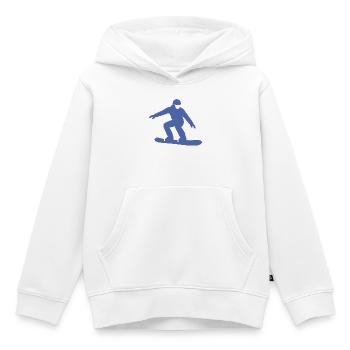 Snowboarder Silhouette Winterurlaub Wintersport - Kinder Premium Organic Hoodie - Weiß - Vorne - AI Model Kid Female (0cm)