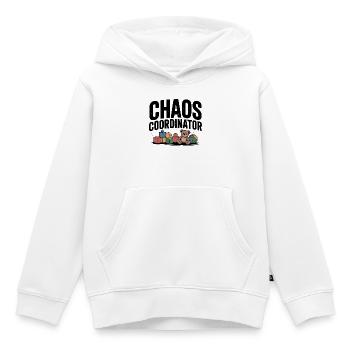 coordinateur du chaos - Sweat Premium à capuche enfant bio - blanc - Devant - AI Model Kid Female (0cm)