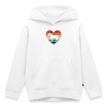 Pferd Silhouette im Her - Kinder Premium Organic Hoodie - Weiß - Vorne - AI Model Kid Female (0cm)