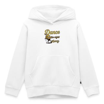 Danse Nuit Disco Dessin animé Design - Sweat Premium à capuche enfant bio - blanc - Devant - AI Model Kid Female (0cm)