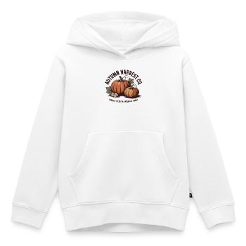 Publicité de fruits vintage – Citrouille - Sweat Premium à capuche enfant bio - blanc - Devant - AI Model Kid Female (0cm)