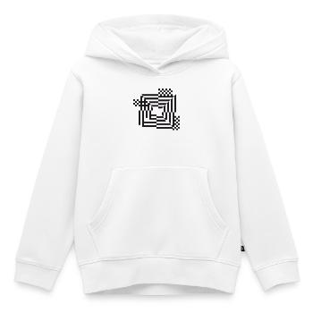 Labyrinthe Grille Monochrome - Sweat Premium à capuche enfant bio - blanc - Devant - AI Model Kid Female (0cm)