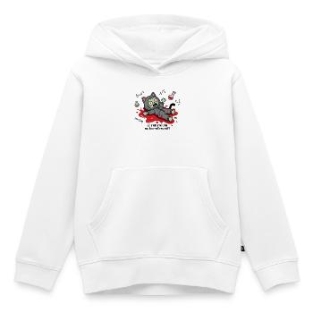 Curiosity has killed the cat, science... - Kids Premium Organic Hoodie - white - Front - AI Model Kid Female (0cm)