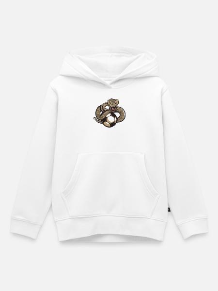 Kobra Fußball - Kinder Premium Organic Hoodie - Weiß