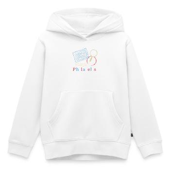 Collection de timbres Timbres philatélistes - Sweat Premium à capuche enfant bio - blanc - Devant - AI Model Kid Female (0cm)