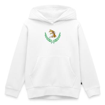 Süßes Kaninchen im grünen Lorbeerkranz - Kinder Premium Organic Hoodie - Weiß - Vorne - AI Model Kid Female (0cm)