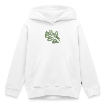 Feuille de chêne - Sweat Premium à capuche enfant bio - blanc - Devant - AI Model Kid Female (0cm)