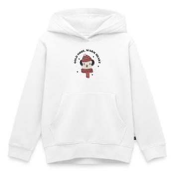 Kalte Nase, warmes Herz - Kinder Premium Organic Hoodie - Weiß - Vorne - AI Model Kid Female (0cm)