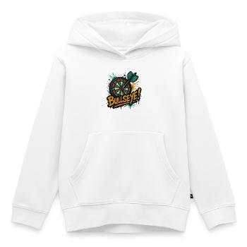Dart Bullseye - Kids Premium Organic Hoodie - white - Front - AI Model Kid Female (0cm)