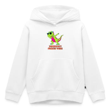 Méfiez-vous du Fresh Four qui fait du dab à Dino - Sweat Premium à capuche enfant bio - blanc - Devant - AI Model Kid Female (0cm)