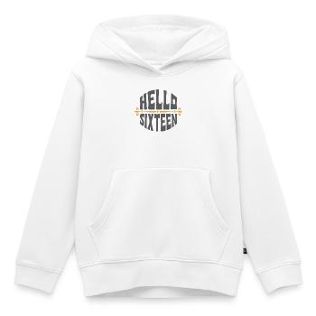 Bonjour Seize Anniversaires Rétro - Sweat Premium à capuche enfant bio - blanc - Devant - AI Model Kid Female (0cm)