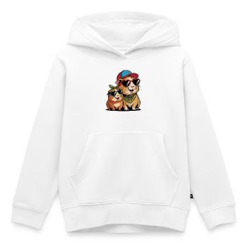 Süße Meerschweinchen Freunde – Lustiges Tiermotiv - Kinder Premium Organic Hoodie - Weiß - Vorne - AI Model Kid Female (0cm)