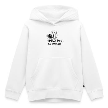 Ich kann nicht bowlen – Humor, Freizeit und Ausflug - Kinder Premium Organic Hoodie - Weiß - Vorne - AI Model Kid Female (0cm)