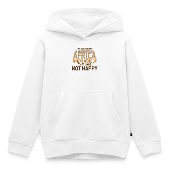 Safari Afrique : Savane faunique du Serengeti - Sweat Premium à capuche enfant bio - blanc - Devant - AI Model Kid Female (0cm)