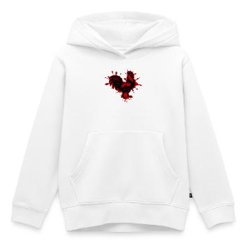 Hahn Klecks - Kinder Premium Organic Hoodie - Weiß - Vorne - AI Model Kid Female (0cm)