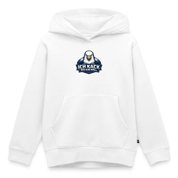 Böse Möwe "Ich kack wo ich will" Spruch - Kinder Premium Organic Hoodie - Weiß - Vorne - AI Model Kid Female (0cm)
