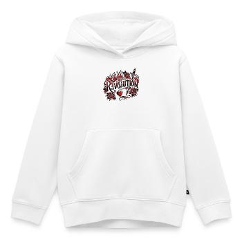 Diversité & Inclusion, Hoodie Révolutionnaire, Tasse - Sweat Premium à capuche enfant bio - blanc - Devant - AI Model Kid Female (0cm)
