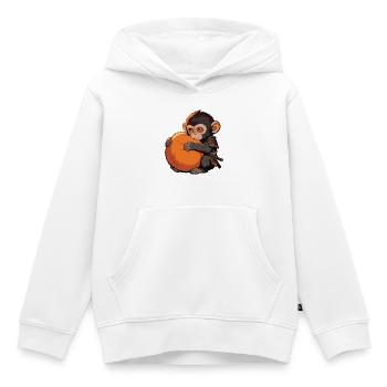Süßer Baby Affe gibt Faustschlag Monkey Punch - Kinder Premium Organic Hoodie - Weiß - Vorne - AI Model Kid Female (0cm)