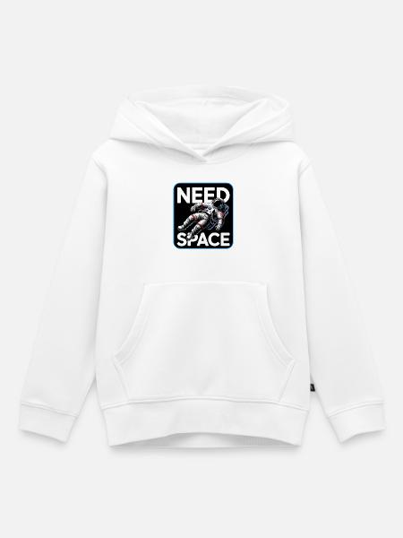 Need Space Astronaut - Kinder Premium Organic Hoodie - Weiß
