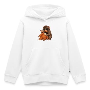 Affe Punch Rockmusik Lustig Geschenk - Kinder Premium Organic Hoodie - Weiß - Vorne - AI Model Kid Female (0cm)