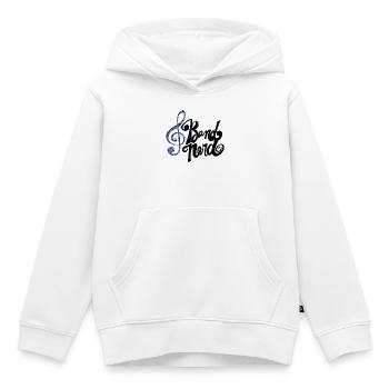 Mosaik-Indigo-Trippel-Clef - Kinder Premium Organic Hoodie - Weiß - Vorne - AI Model Kid Female (0cm)