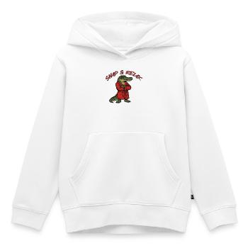 Snap & Relax - Kids Premium Organic Hoodie - white - Front - AI Model Kid Female (0cm)