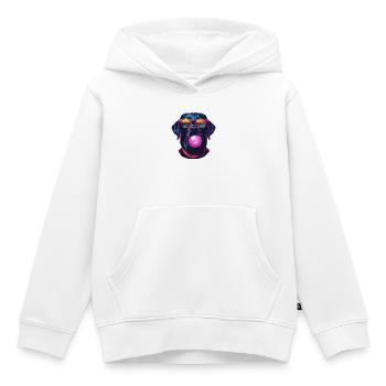 Labbie avec du chewing-gum - Sweat Premium à capuche enfant bio - blanc - Devant - AI Model Kid Female (0cm)