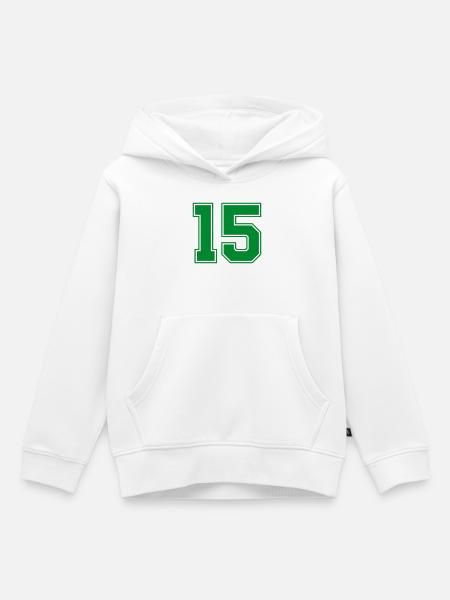 15 - Kinder Premium Organic Hoodie - Weiß
