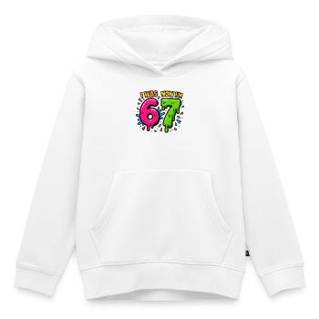 7. Geburtstag Kinder 67 Meme Humor Geschenkidee - Kinder Premium Organic Hoodie - Weiß - Vorne - AI Model Kid Female (0cm)