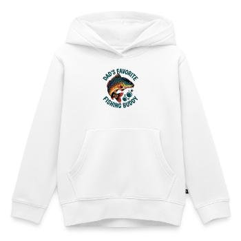 Angeln mit Papa - Kinder Premium Organic Hoodie - Weiß - Vorne - AI Model Kid Female (0cm)