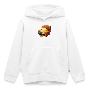 Küken mit VR Brille im Sessel - Kinder Premium Organic Hoodie - Weiß - Vorne - AI Model Kid Female (0cm)