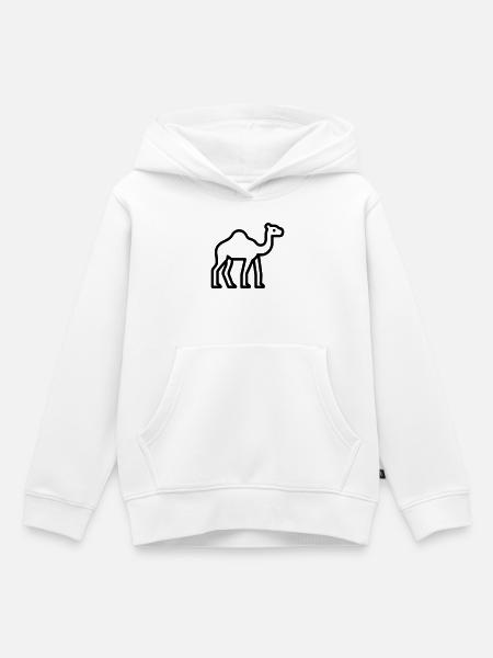 Kamel - Kinder Premium Organic Hoodie - Weiß