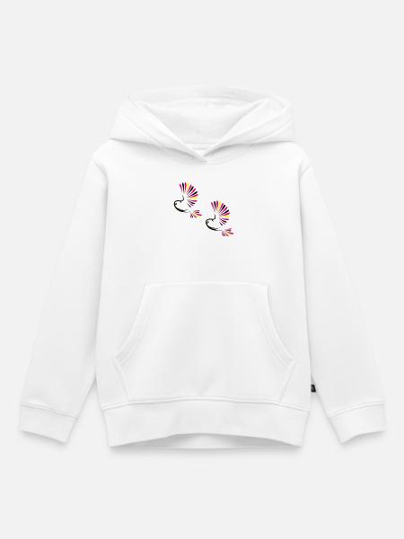 Vogel Bird - Kinder Premium Organic Hoodie - Weiß
