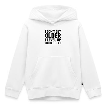 Ich werde nicht älter, ich steige auf. - Kinder Premium Organic Hoodie - Weiß - Vorne - AI Model Kid Female (0cm)