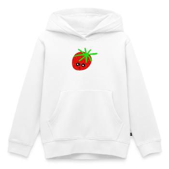 Fraises des Enfants Fraises - Sweat Premium à capuche enfant bio - blanc - Devant - AI Model Kid Female (0cm)