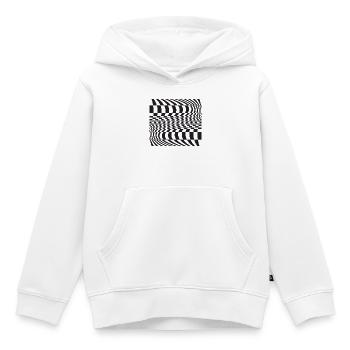 Grille de courbes optiques - Sweat Premium à capuche enfant bio - blanc - Devant - AI Model Kid Female (0cm)