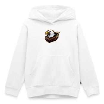 Aigle avec Accent Doré - Sweat Premium à capuche enfant bio - blanc - Devant - AI Model Kid Female (0cm)