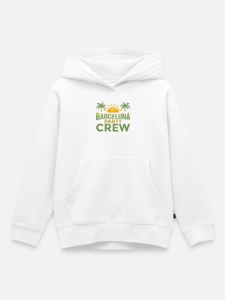 Barcelona Party Crew - Kinder Premium Organic Hoodie - Weiß