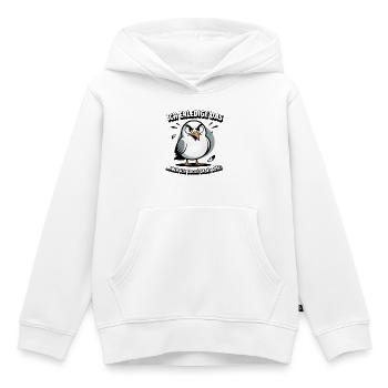 Ich mach das Möwe lustiger Büro Spruch - Kinder Premium Organic Hoodie - Weiß - Vorne - AI Model Kid Female (0cm)