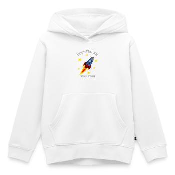 Rakete mit gelben Sternen - Countdown Schulstart - Kinder Premium Organic Hoodie - Weiß - Vorne - AI Model Kid Female (0cm)