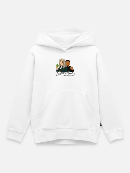 Pomme verte - Sweat Premium à capuche enfant bio - blanc