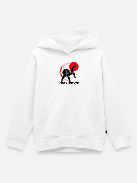 Judo - Kinder Premium Organic Hoodie - Weiß